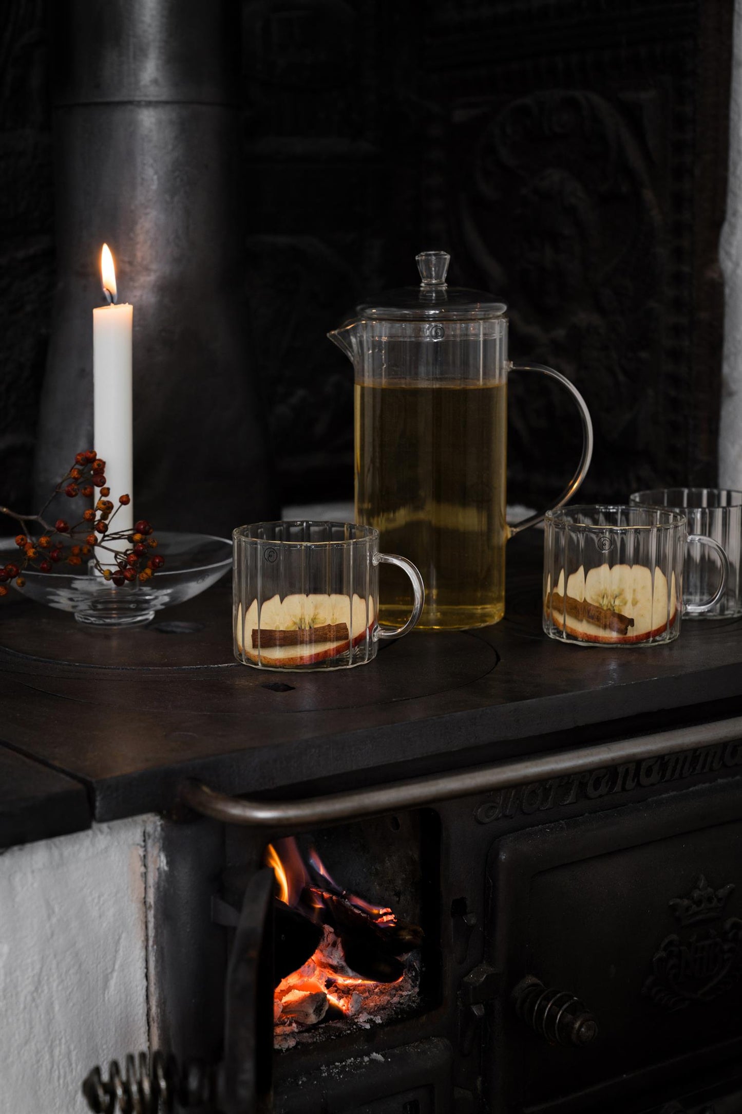 gløgglass ø8x6 cm, klart glass