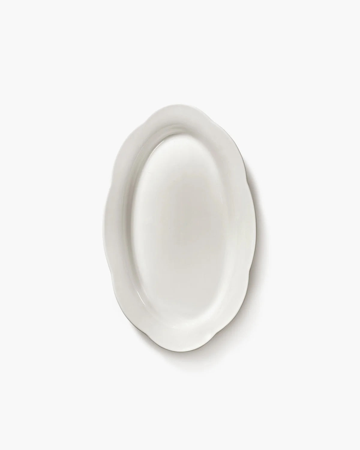 Dyp oval tallerken M white silhouette