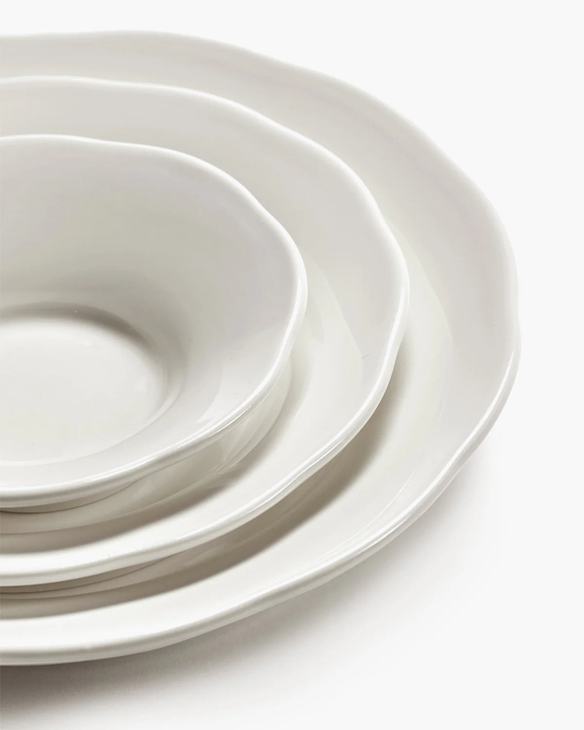 Deep side plate S white silhouette