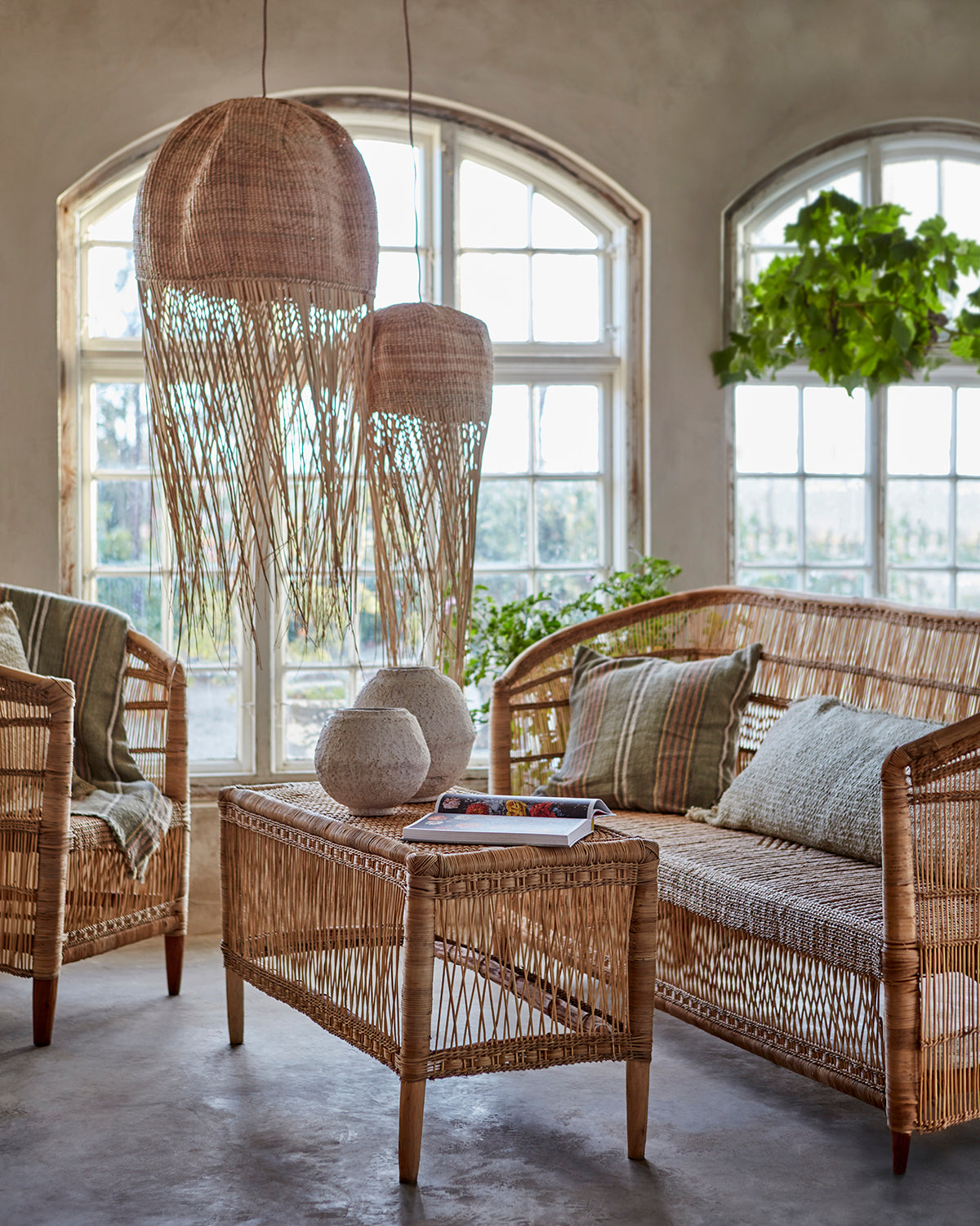 Hilda pledd/duk, grønn/rust 250x140