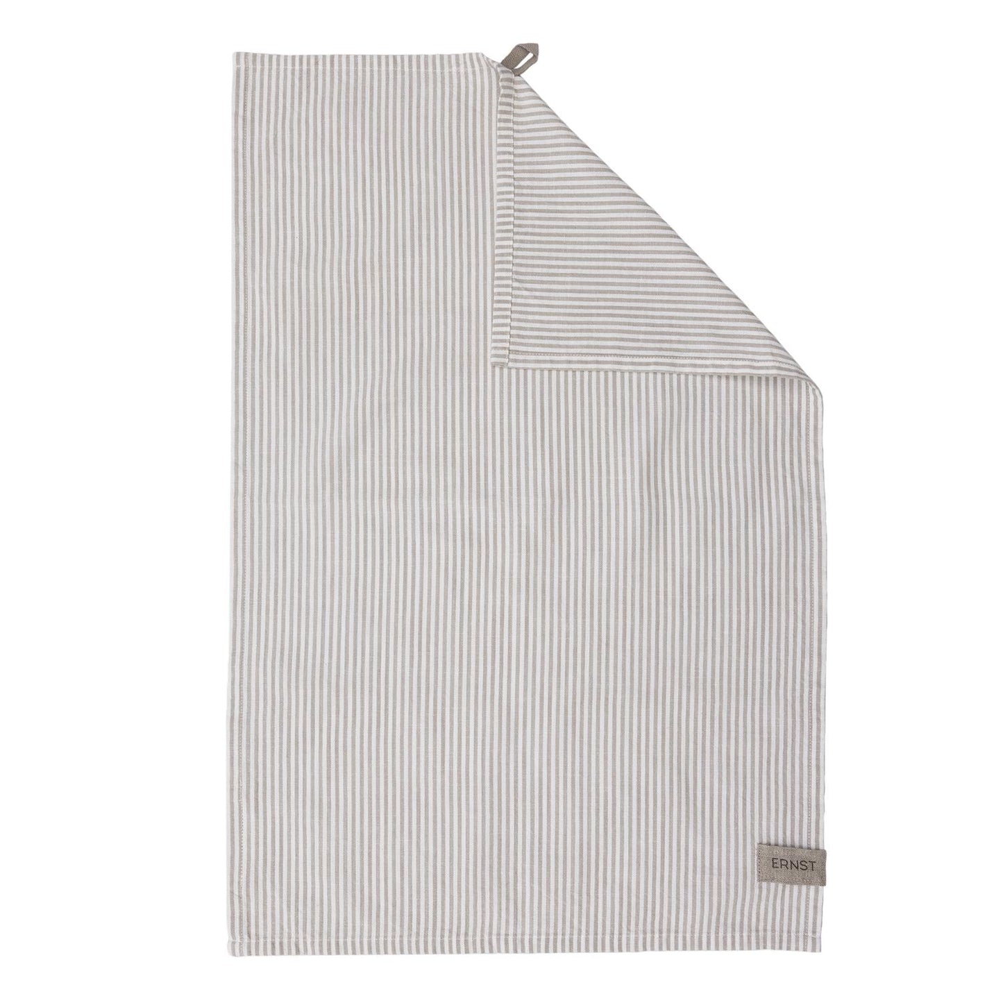 Kjøkkenhåndkle beige/ hvite striper