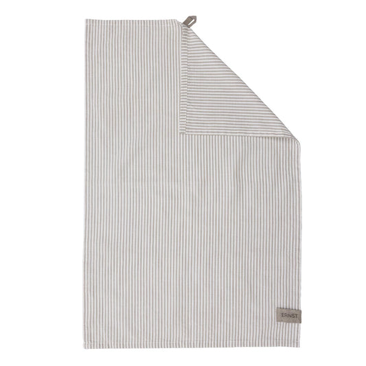 Kjøkkenhåndkle beige/ hvite striper