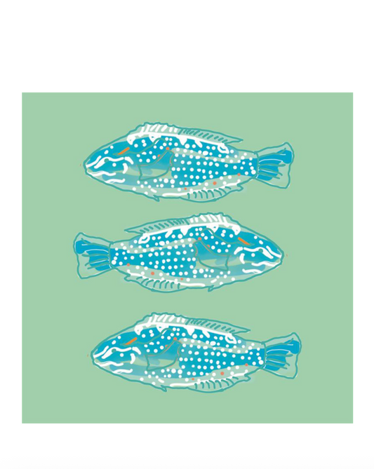 Papirserviett fisk mint 40x40 cm