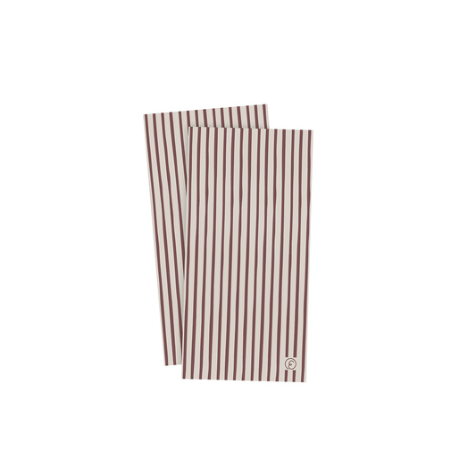 Papirserviett rød/ lys grå 10x20 cm