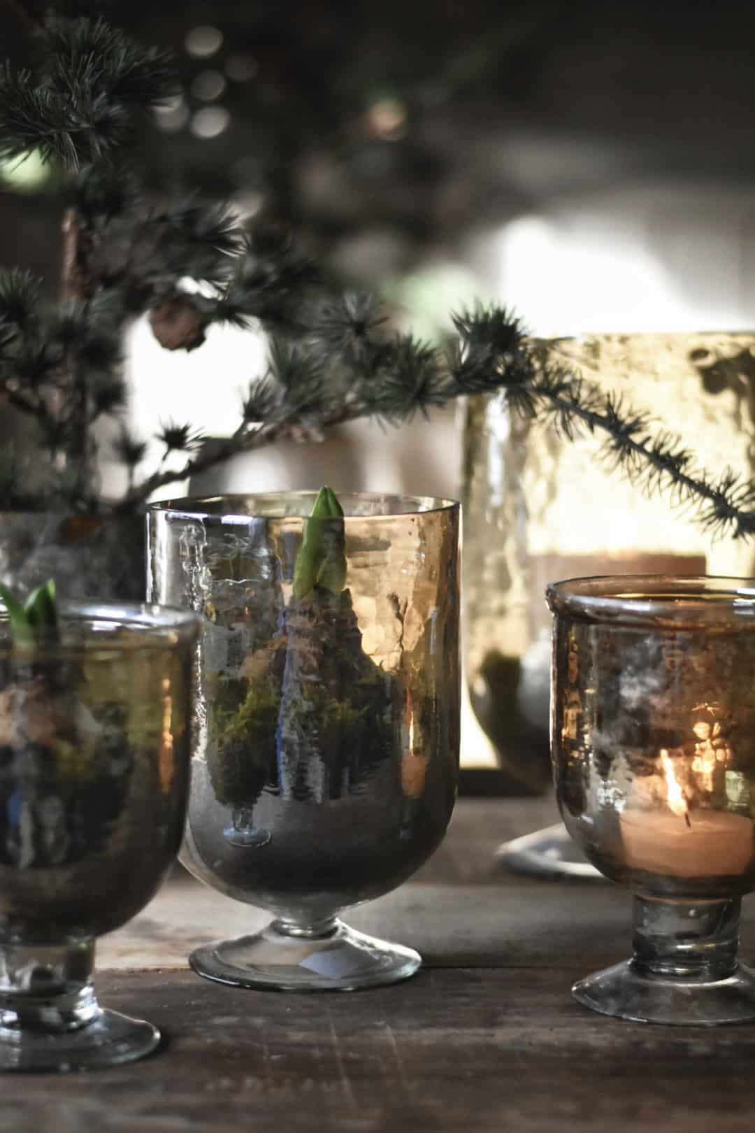 Hurricane på stett, glass S H21 cm