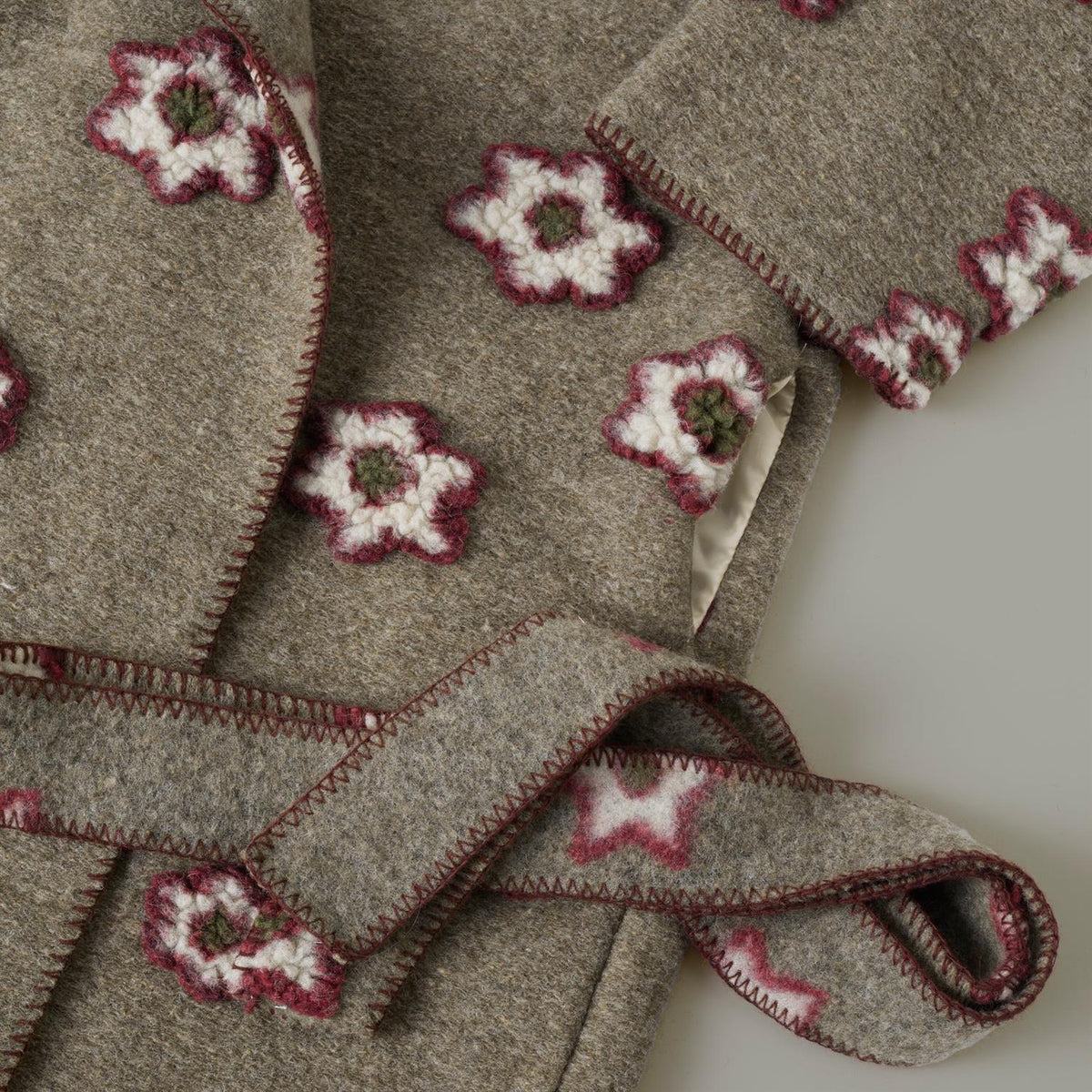 Alma flowers wool cardigan, multi