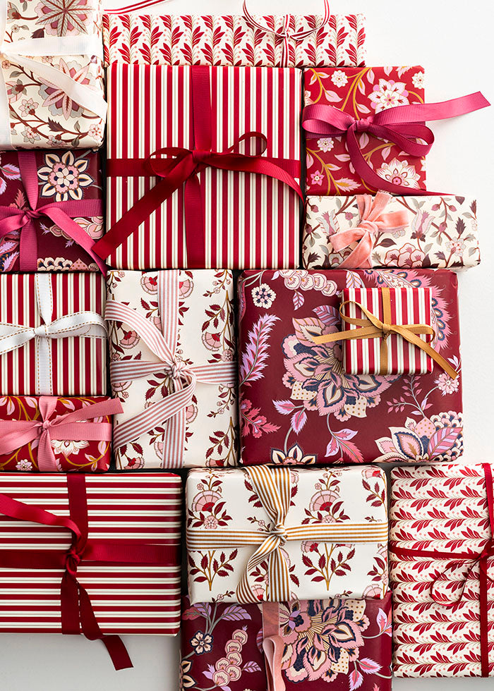 Gavepapir  Tara Scarlet rød 10m