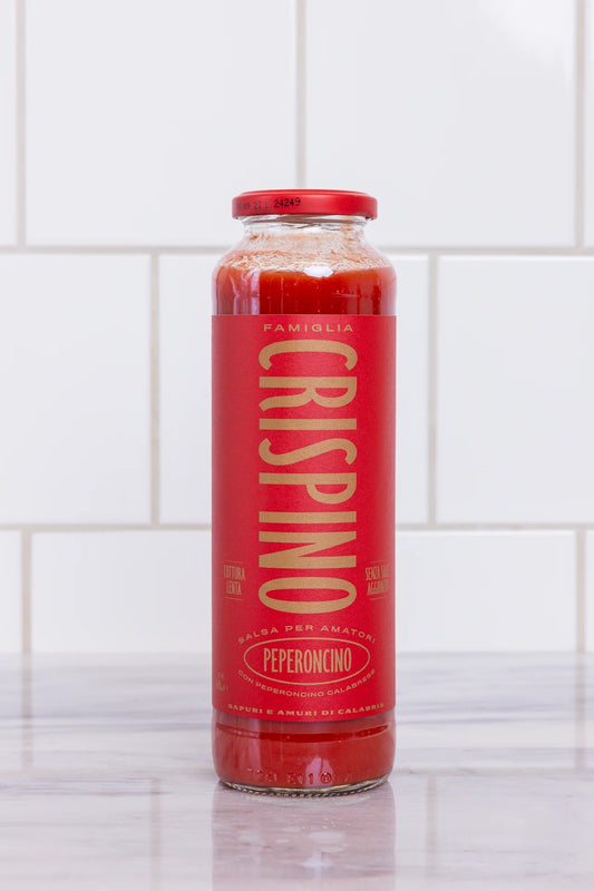 Famiglia Crispino tomatsaus Peperoncino – 680 g