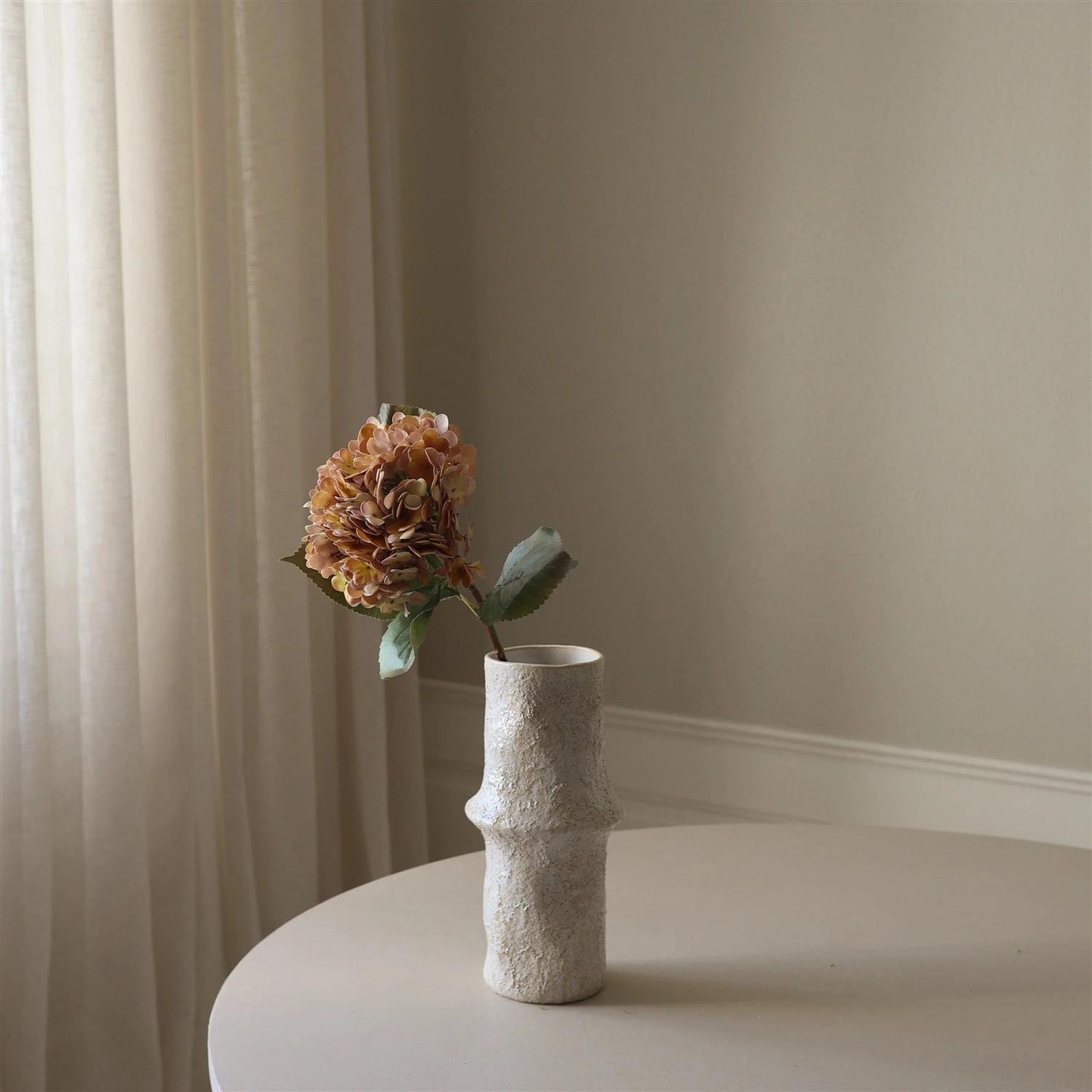 Orange hydrangea flower