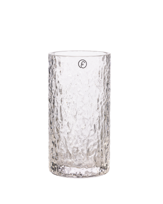 Telysholder/ vase, mønstret glass 11,3 cm