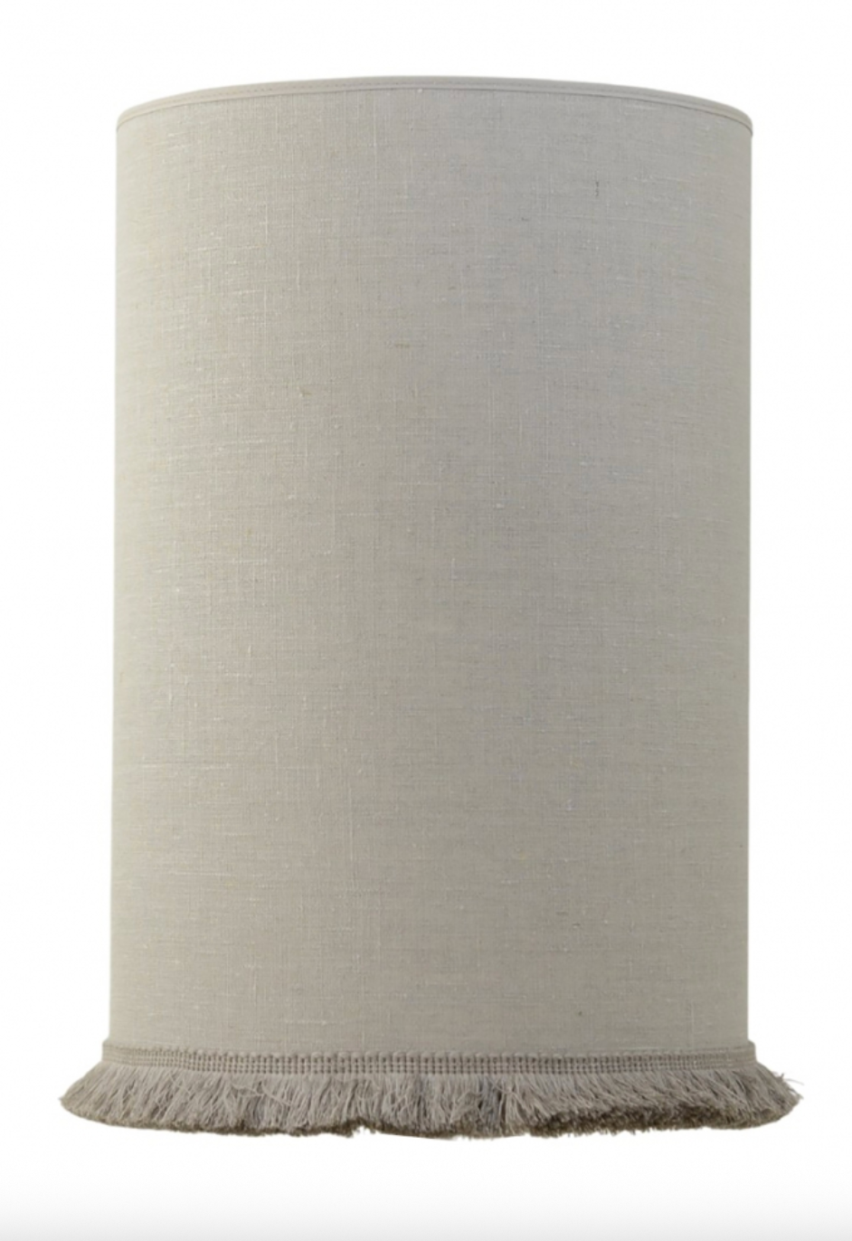 Carolin natur med beige frynsekant Ø25H26 cm