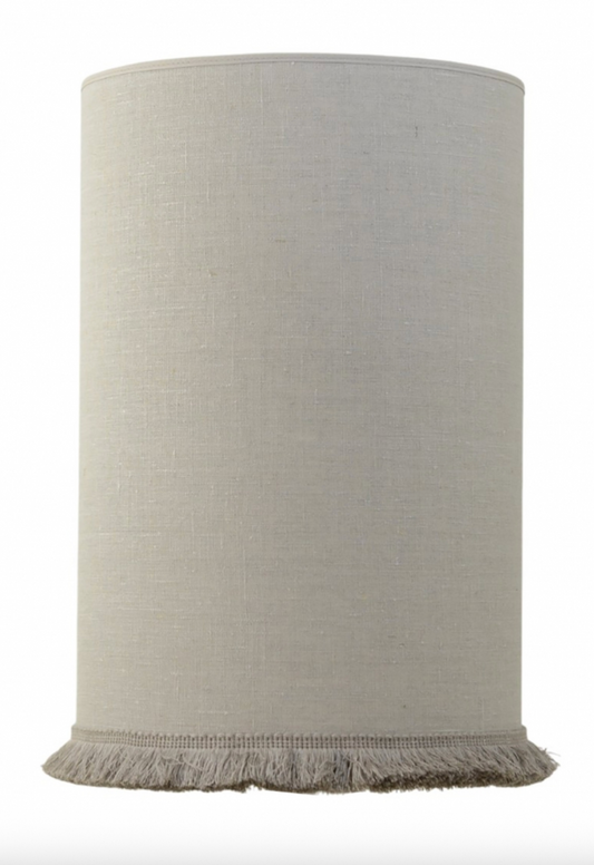 Carolin natur med beige frynsekant Ø25H26 cm