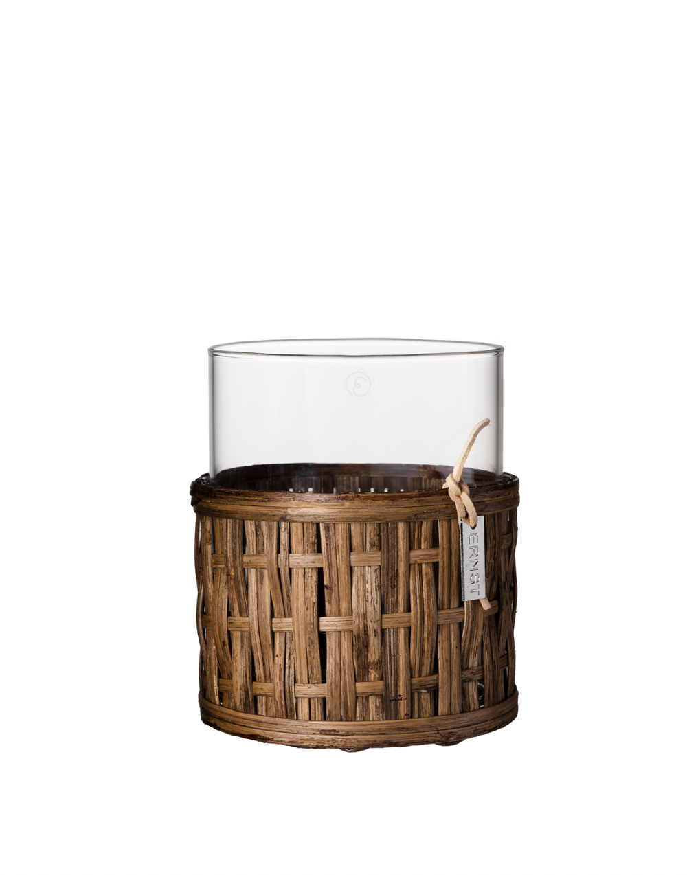 Lykt vase Ø10xH12 cm, mørk kurv