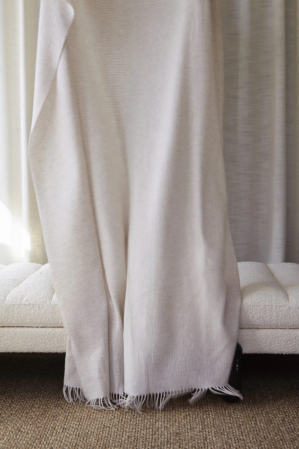 Aria throw, 130x190 cm, soft cream