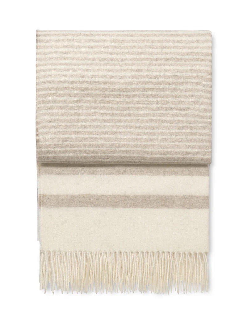 River pledd ivory/beige 130x200 cm