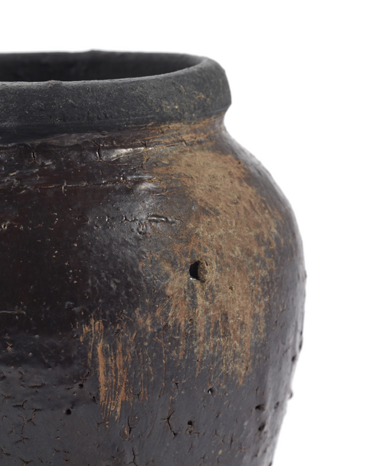 Blomsterpotte 05 sort terrakotta Ø13,5xH16,5 cm