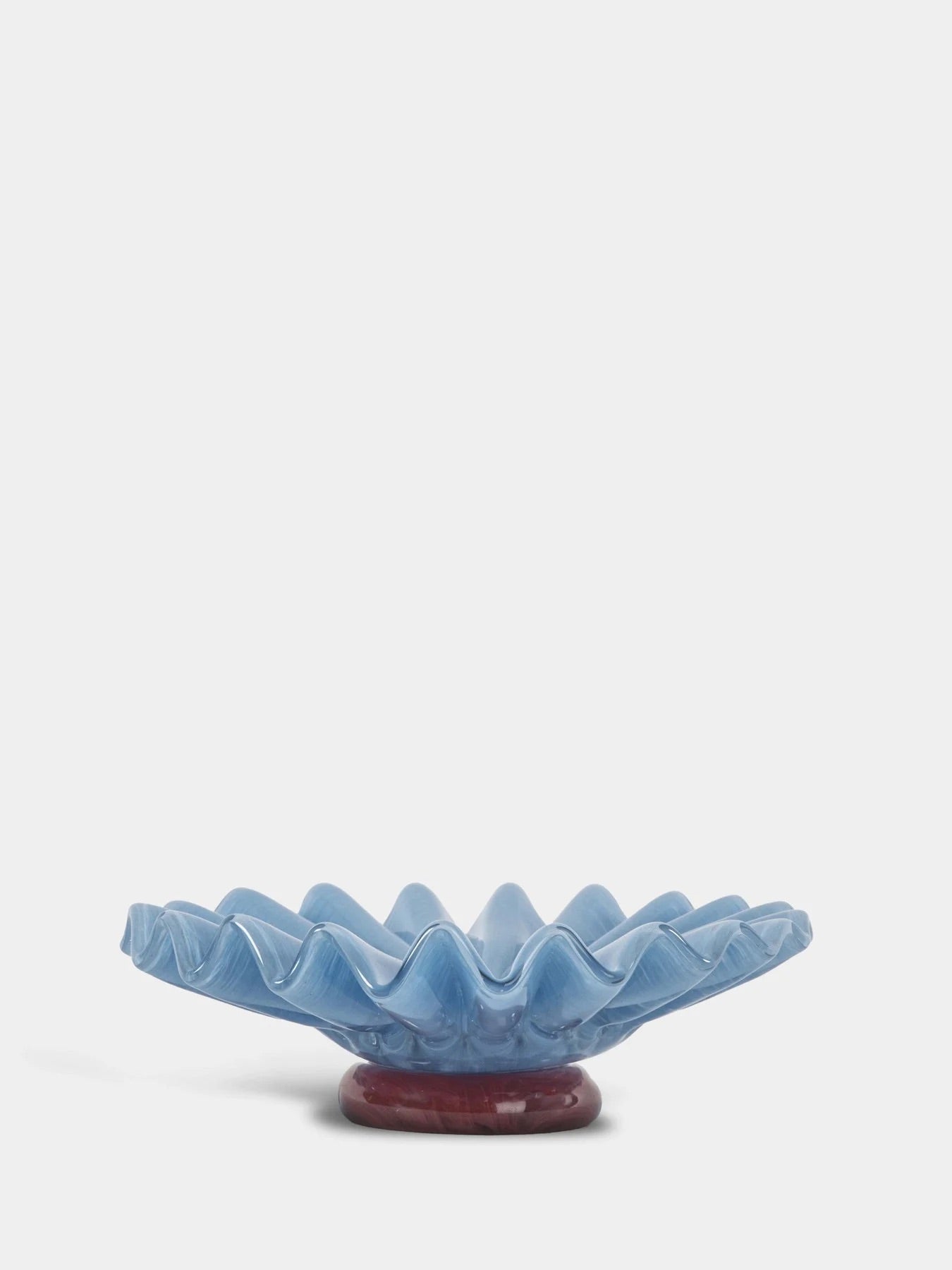 Skål Lori M, light blue/ bordeaus