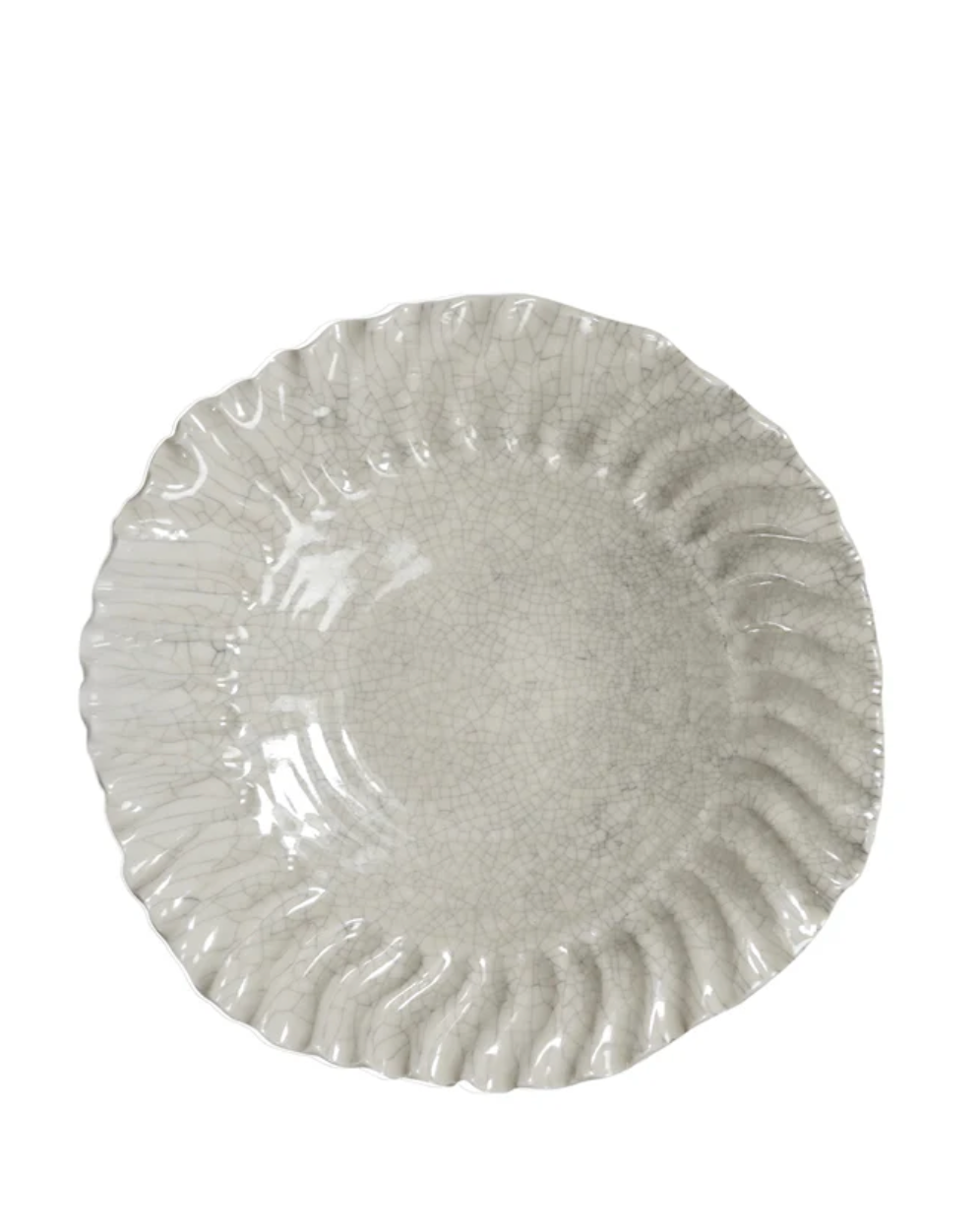 Dashi deep plate quartz craquelle