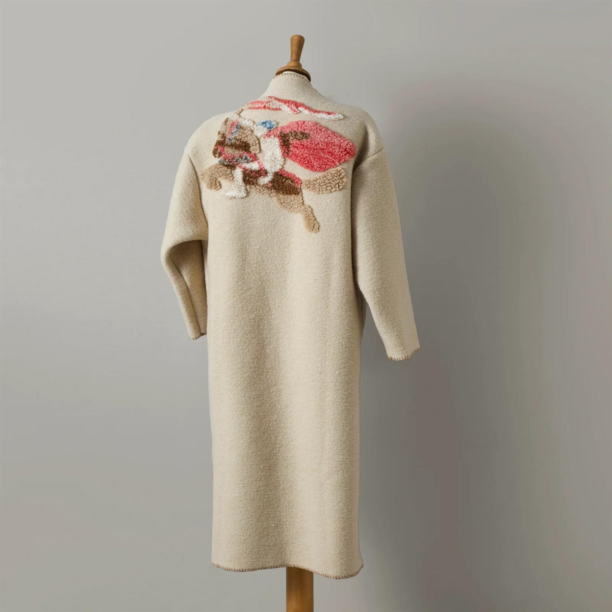 GM Horse wool cardigan, beige coral