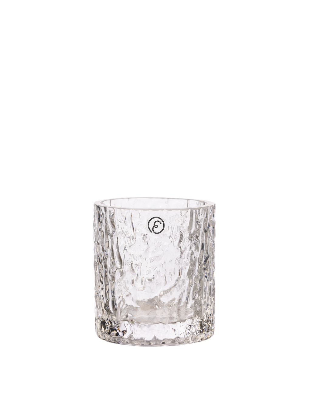 Telysholder, mønstret glass 6,5 cm