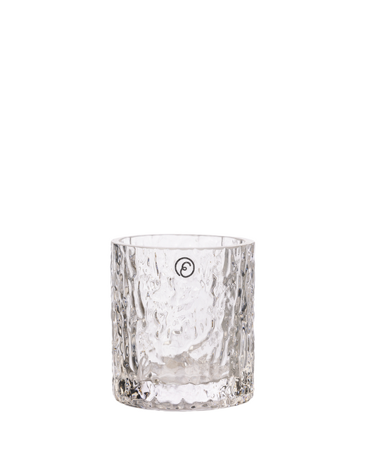 Telysholder, mønstret glass 6,5 cm