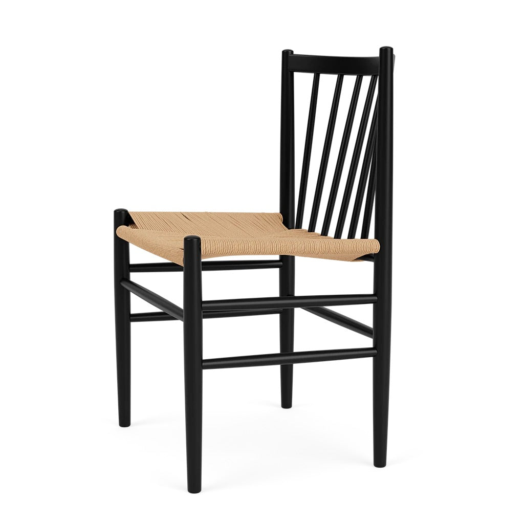 J80 spisestol Jet black beech/ natur