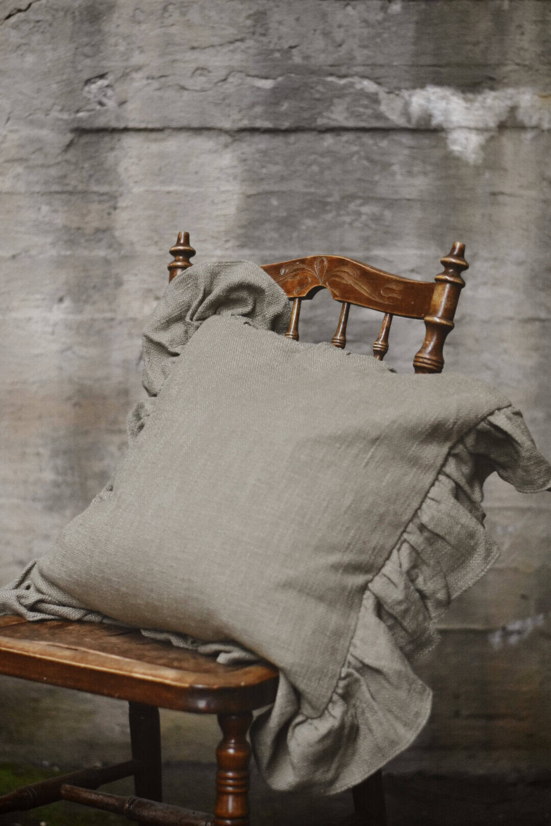 Putetrekk med kappe, 50x50 cm, grønn