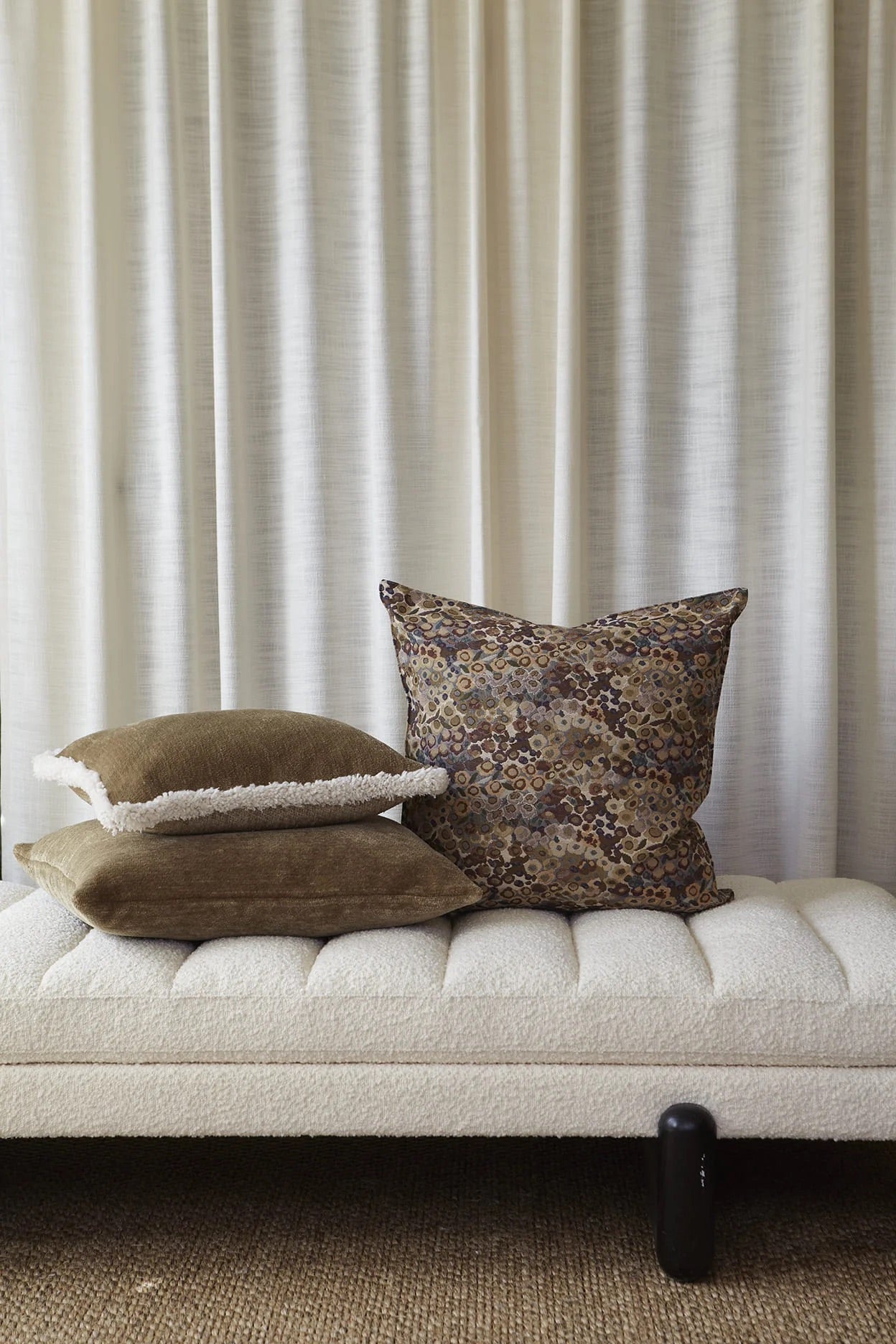 Ari chenille fringe pyntepute, 50x50 touch of gold