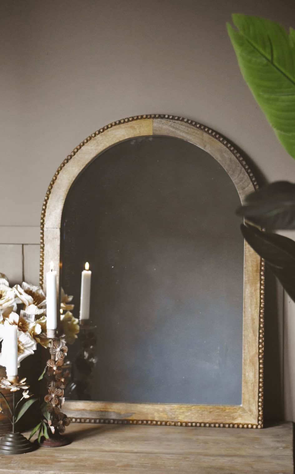 Kamin speil med kuleramme 55x75 cm