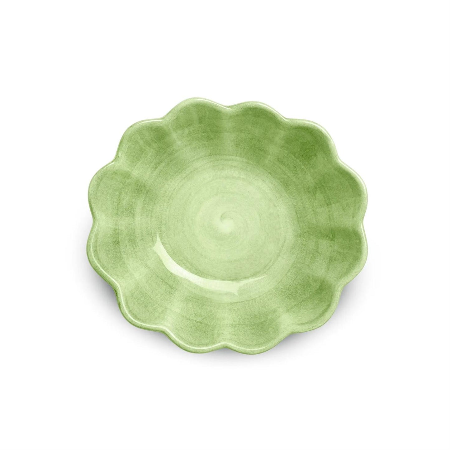 Oyster skål 18x16 cm, green