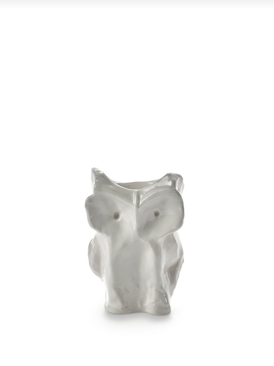 Owl vase XS white after midnight