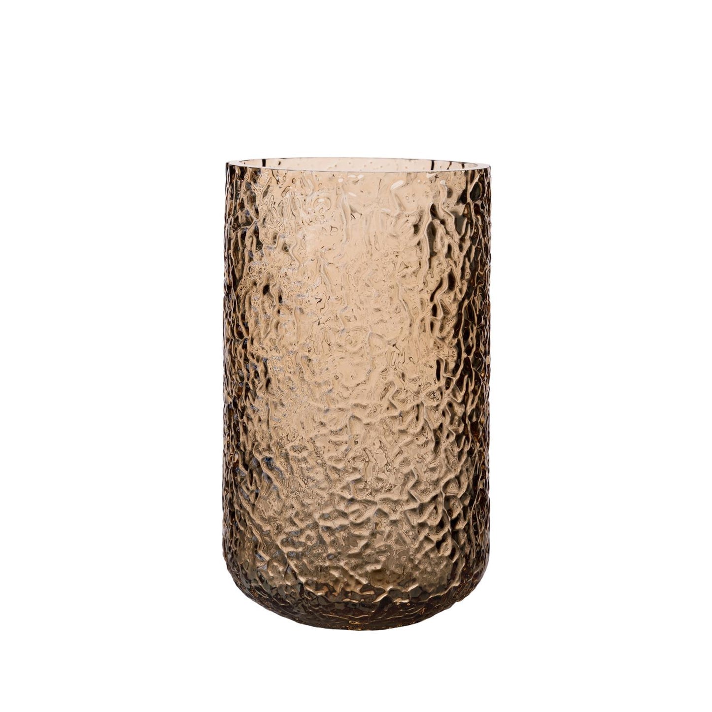 Lyslykt mønstret glass Ø9xH15 cm