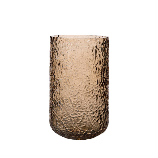 Lyslykt mønstret glass Ø9xH15 cm