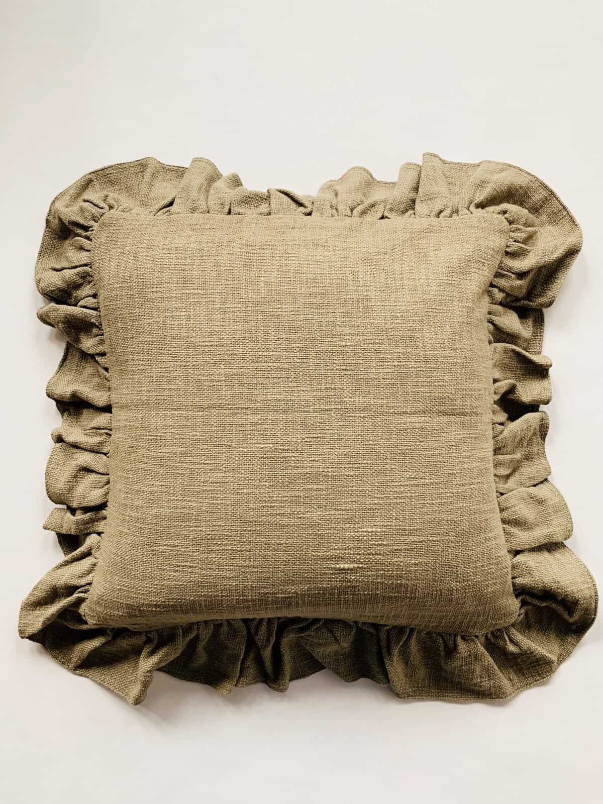 Putetrekk med kappe, 50x50 cm, grønn