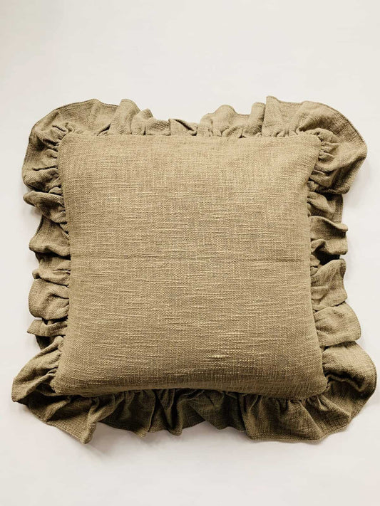 Putetrekk med kappe, 50x50 cm, grønn