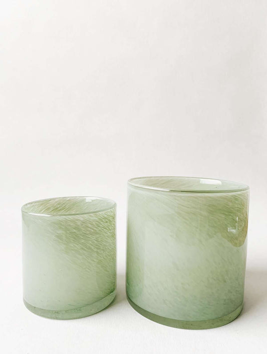 Lysholder 12x12 cm, grønn