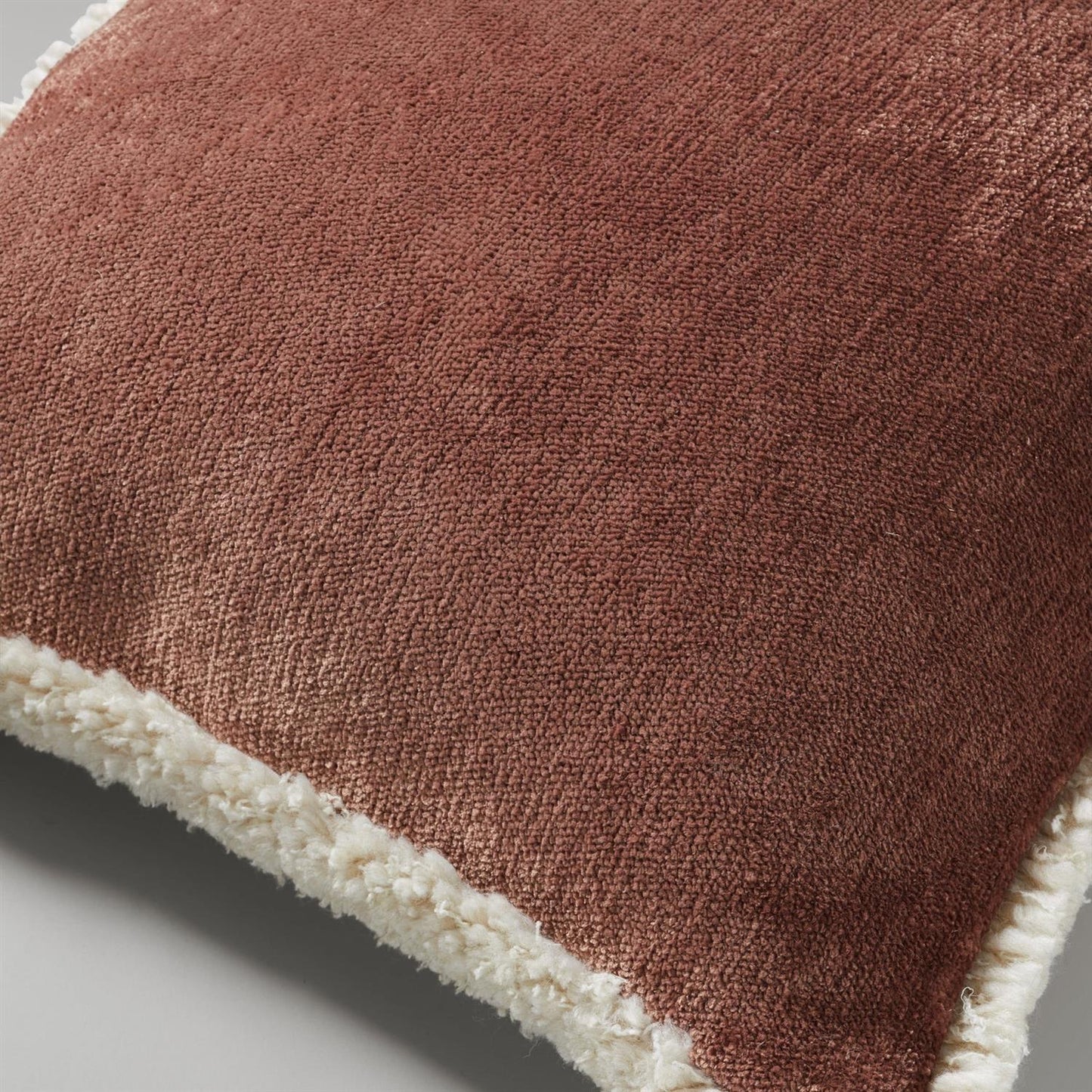 Ari chenille fringe pynepute, 50x50 vintagepink