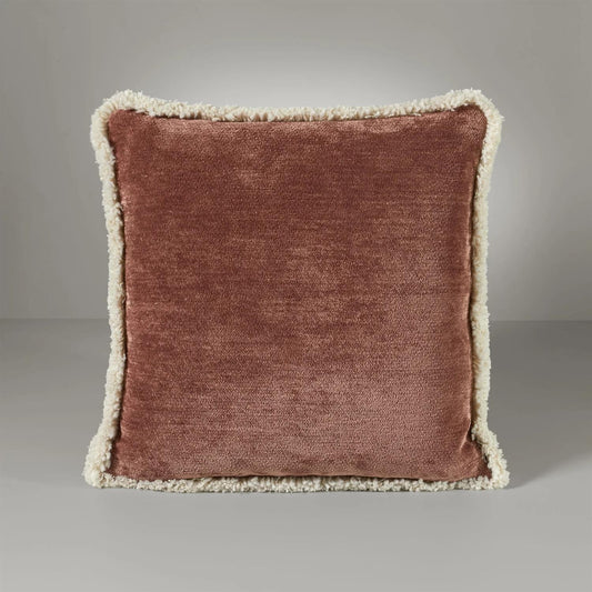 Ari chenille fringe pynepute, 50x50 vintagepink