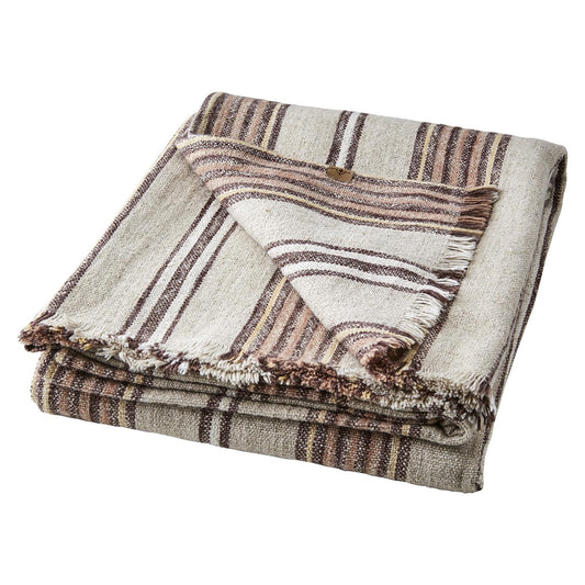 Hilda pledd/duk, beige/rust 350x140