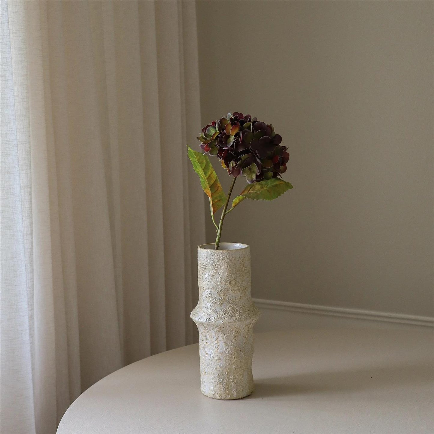 Muted purple hydrangea flower