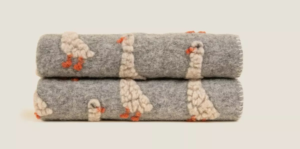 Boiled Wool Paperella babypledd, 75x100 cm