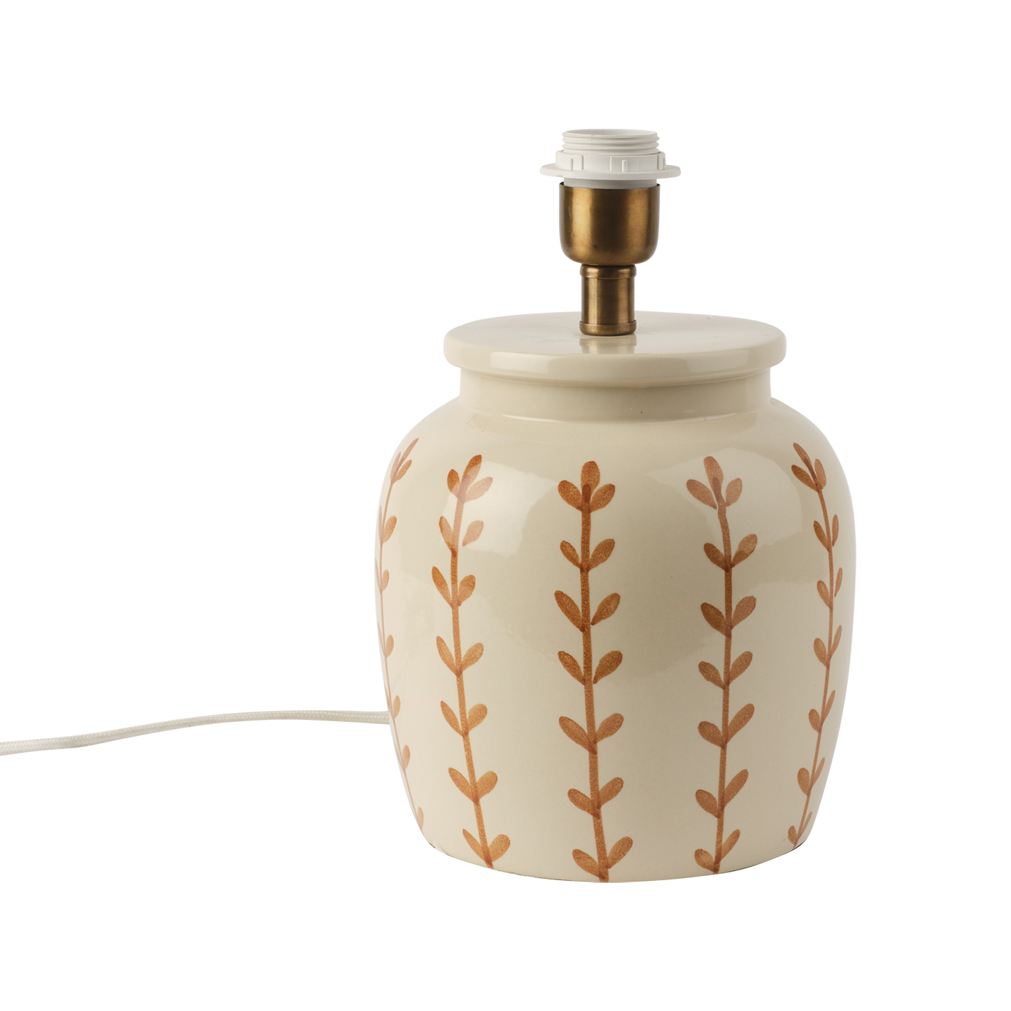 Lisett lampefot Offwhite/sennep Ø19,5xH28 cm