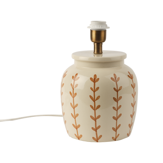 Lisett lampefot Offwhite/sennep Ø19,5xH28 cm