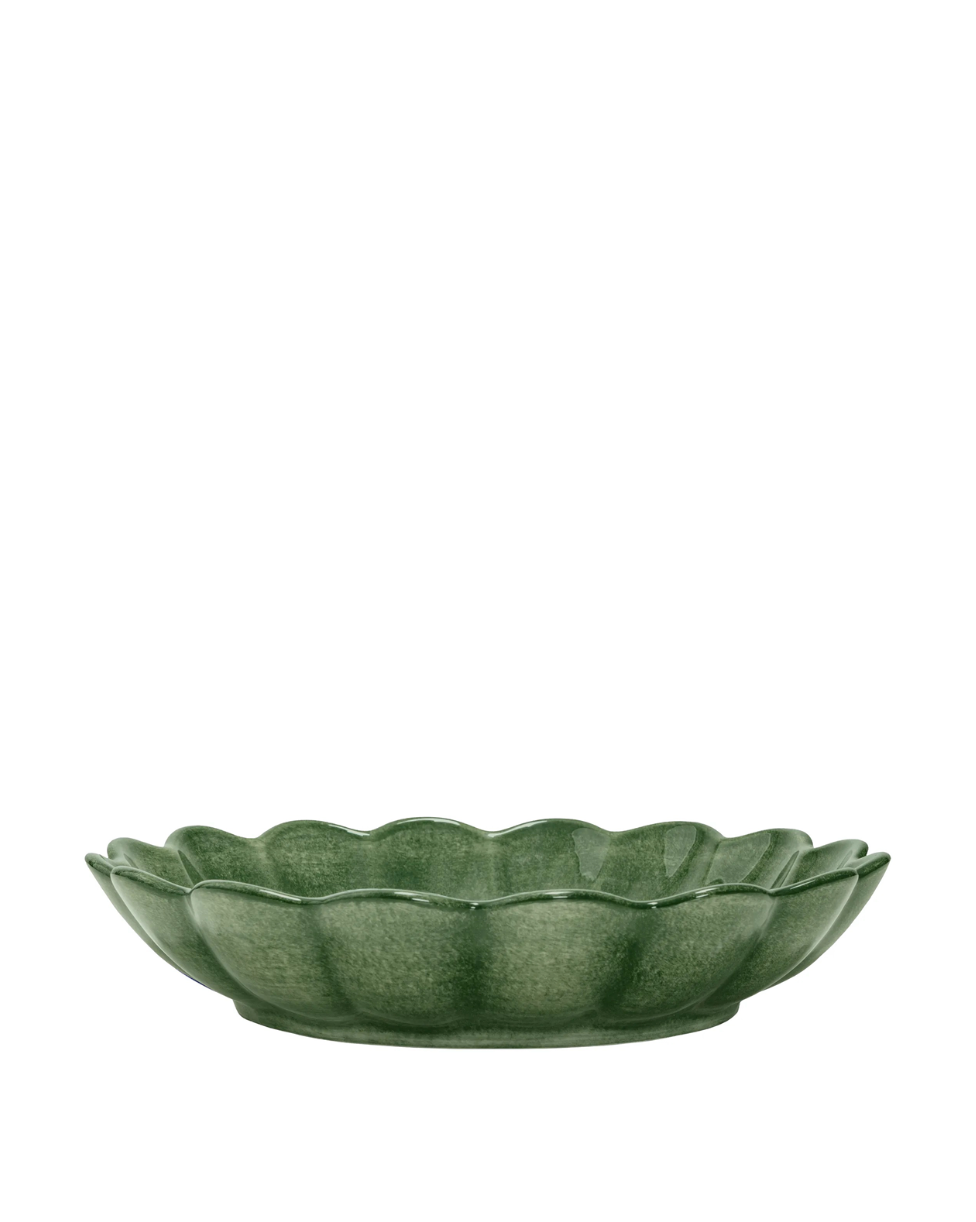 Oyster Skål 24cm, Forest Green