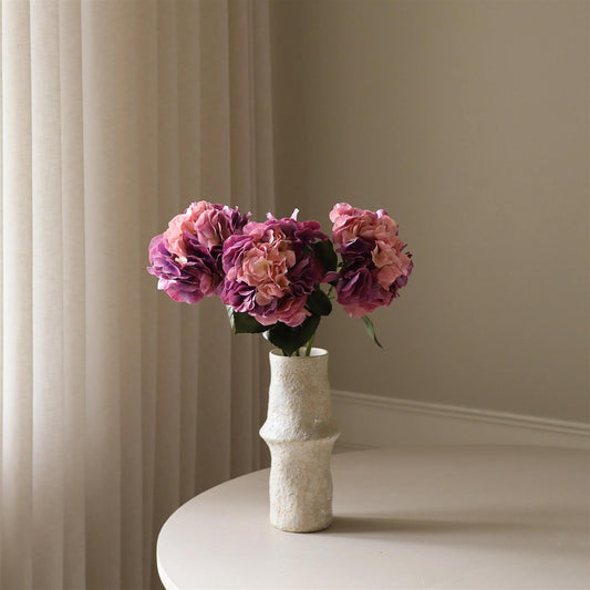 Faded pink hydrangea flower