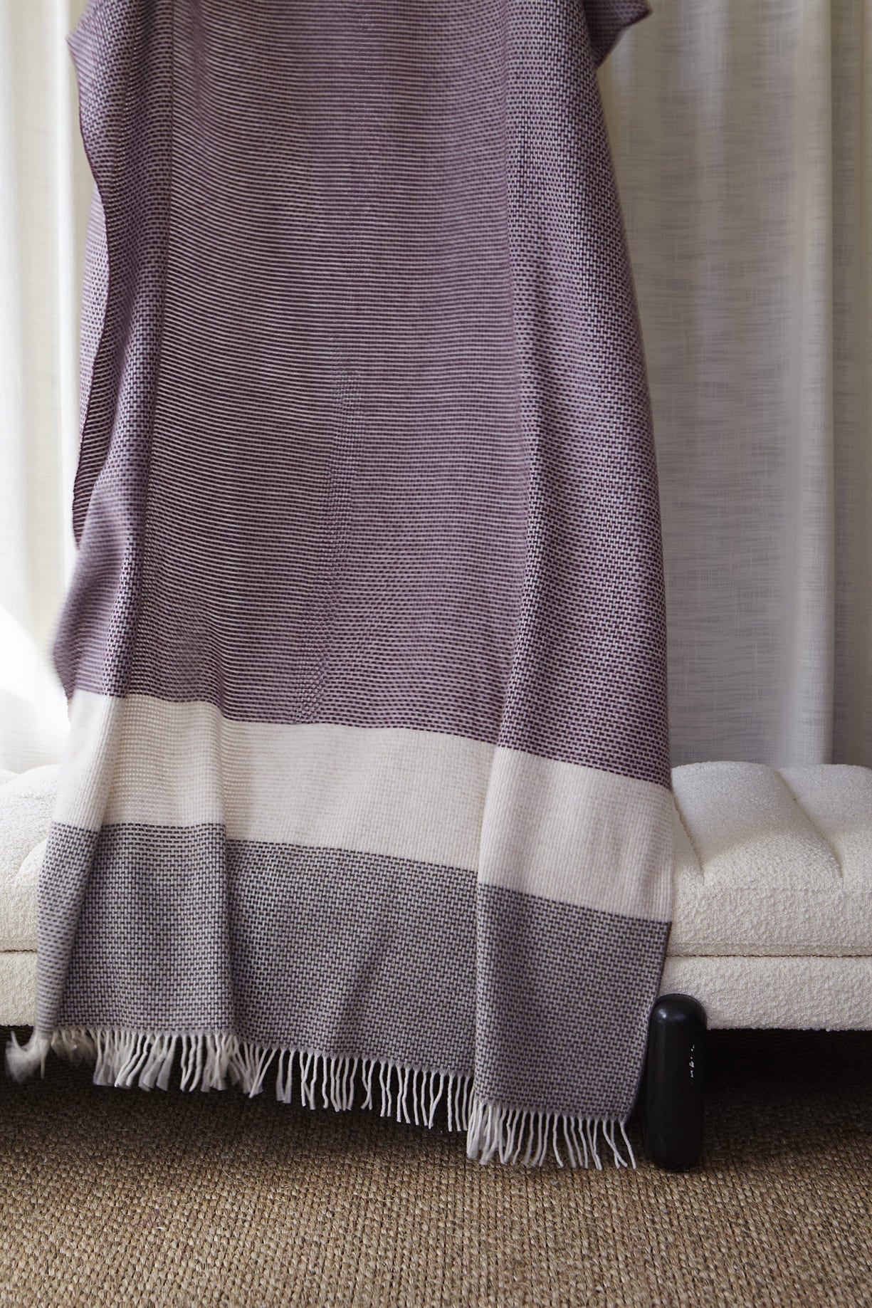 Aria throw, 130x190 cm, brown burgundy