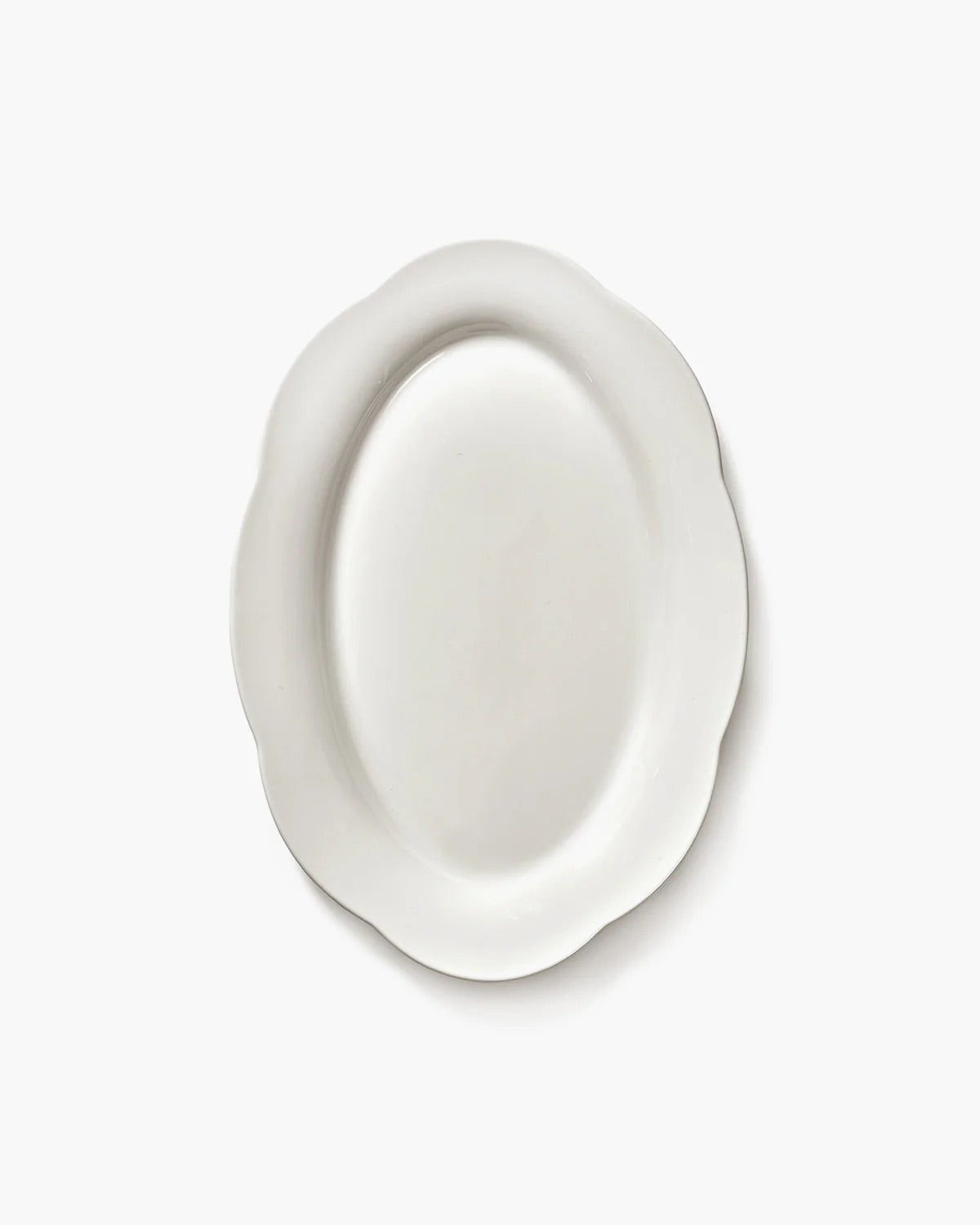 Dyp oval tallerken L white silhouette