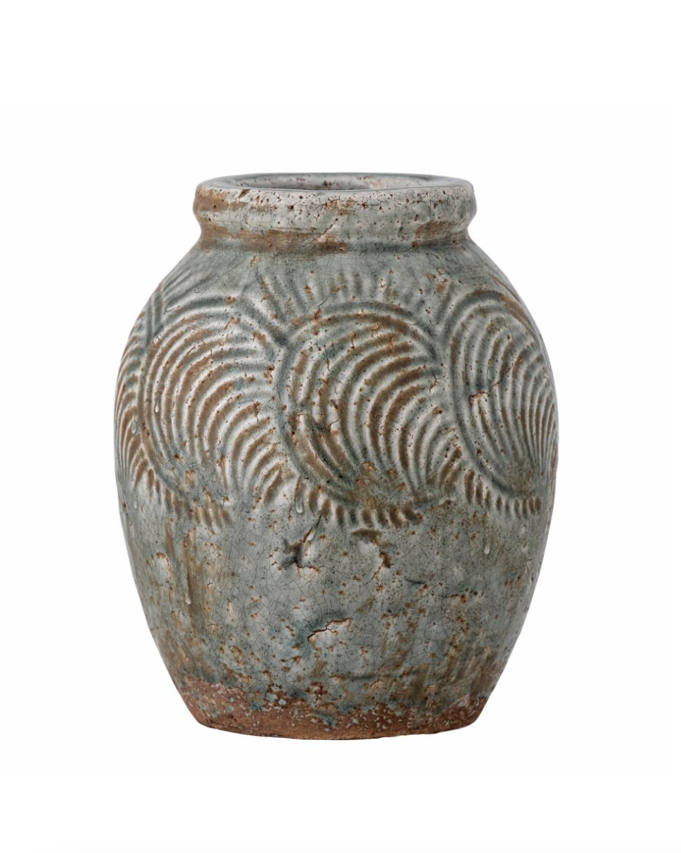 Damian Deko vase, grønn terrakotta