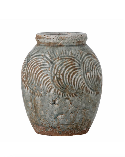 Damian Deko vase, grønn terrakotta