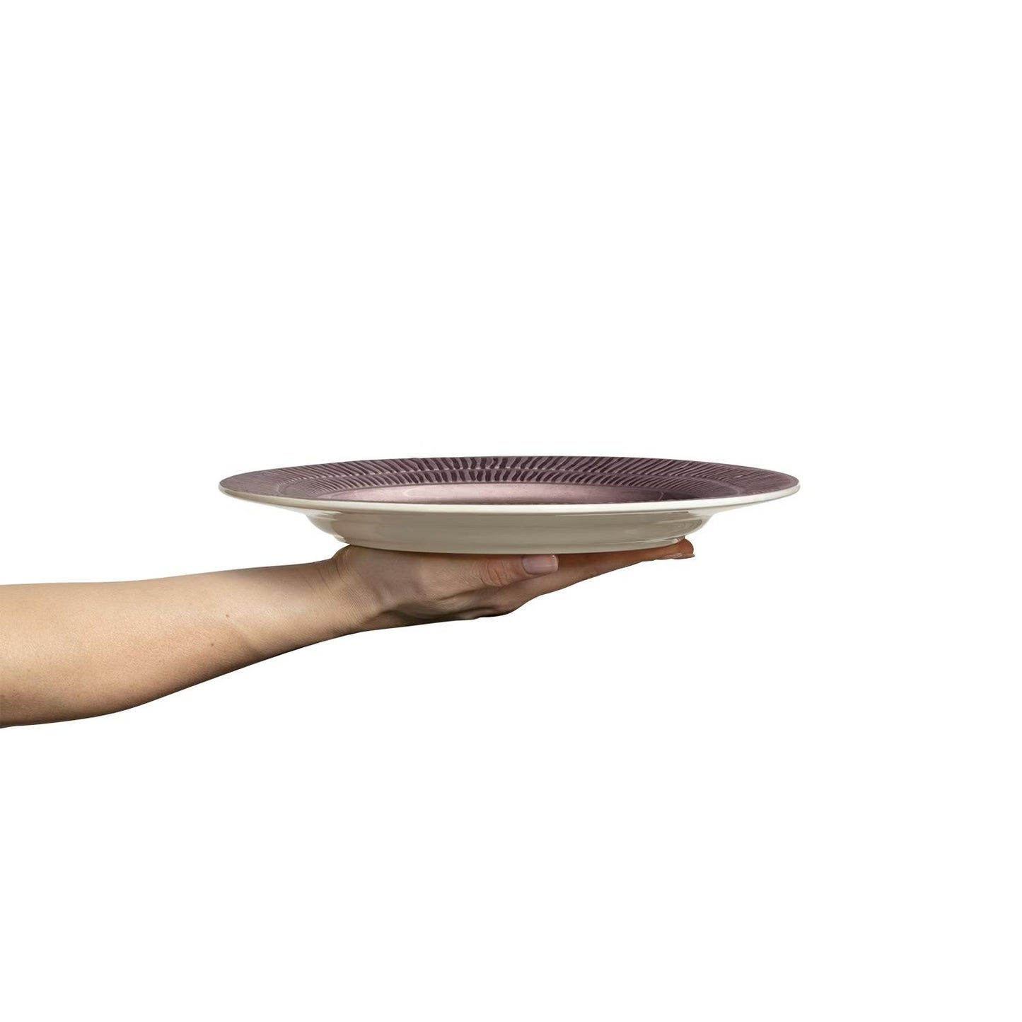 Stripes Tallerken 28cm, Plum